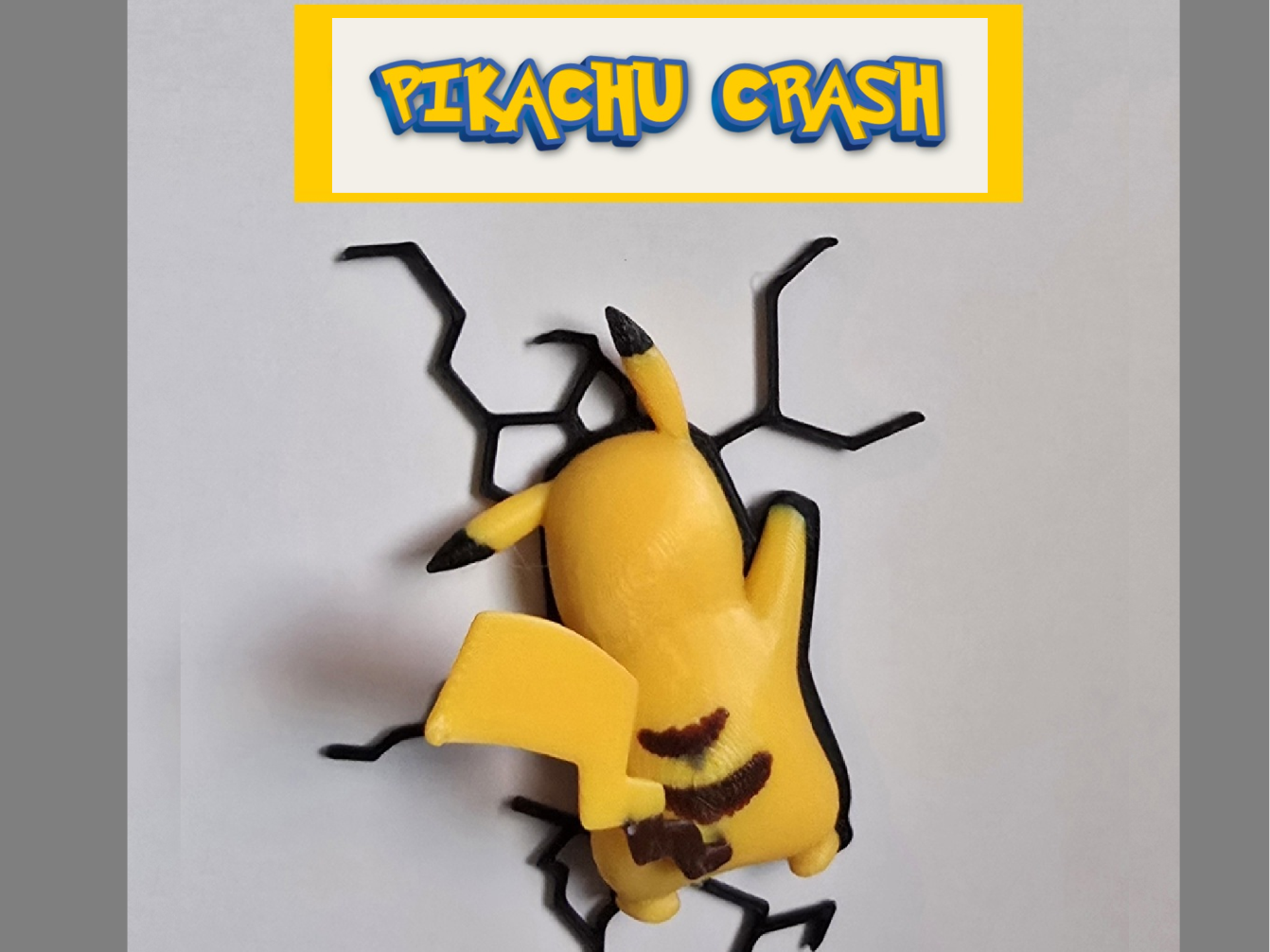 Pokémon - Pikachu écrasé - Décalcomanie murale
