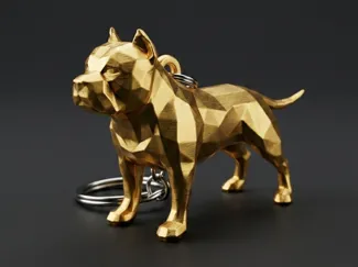 Chaveiro American Bully Low Poly