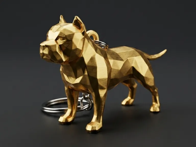 Chaveiro American Bully Low Poly