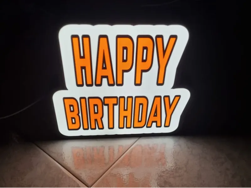Happy Birthday lightbox/ Buon Compleanno lampada