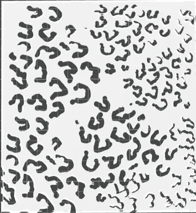 Leopard print stencil