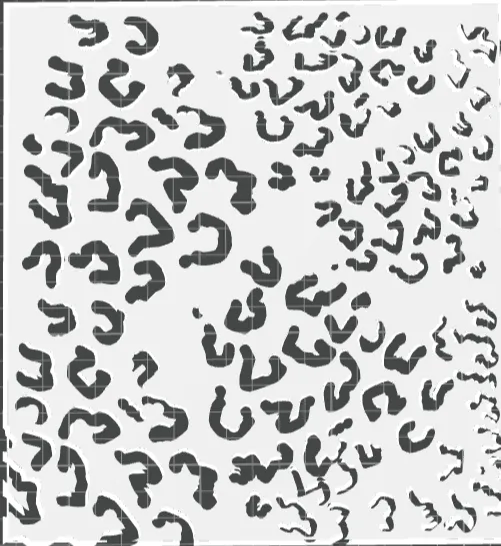 Leopard print stencil