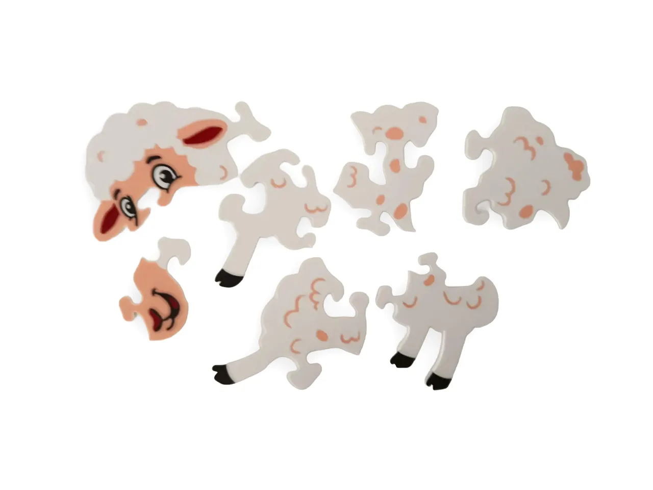 Cute Sheep 3D Puzzle for Kids - Supportless view 3