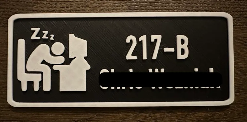 Blank Office Name Plate Icon on Right