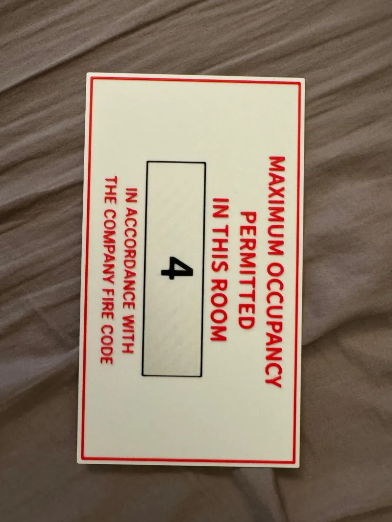 Lethal company occupancy sign
