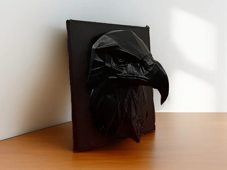 Low Poly Eagle Head Wall Mount