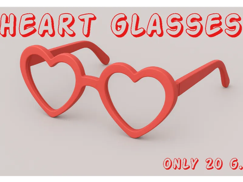 Heart-Shaped Glasses Frame – Valentine’s Day