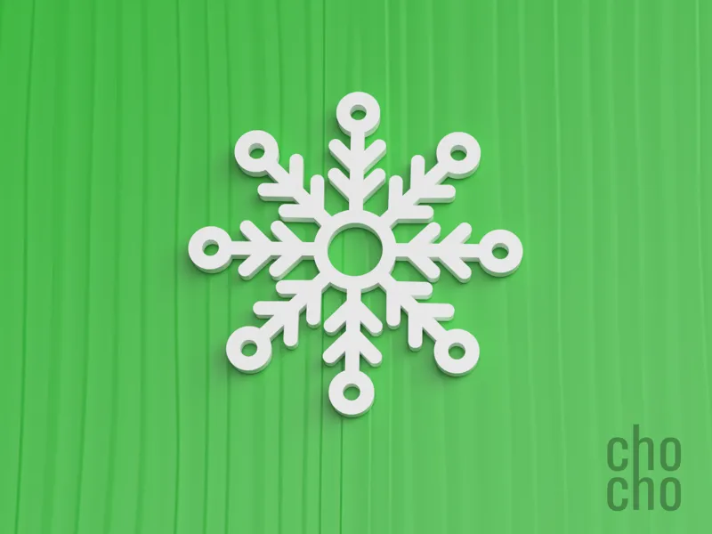 Snowflakes Christmas Ornament Collection 08