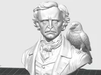 Buste d'Edgar Allan Poe et son corbeau — photo 5