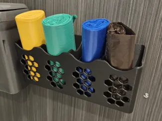 Trash bag container organizer