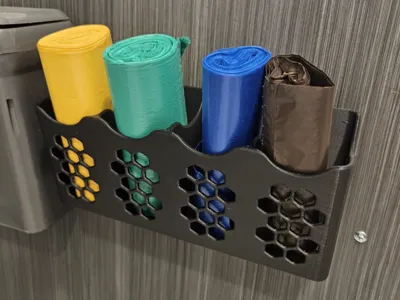 Trash bag container organizer