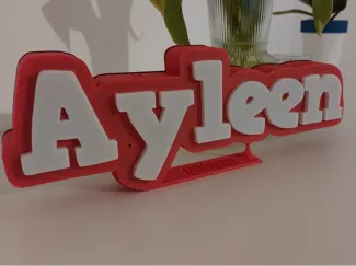 Projektidee: LED-Namensschild "Ayleen" mit WS2812