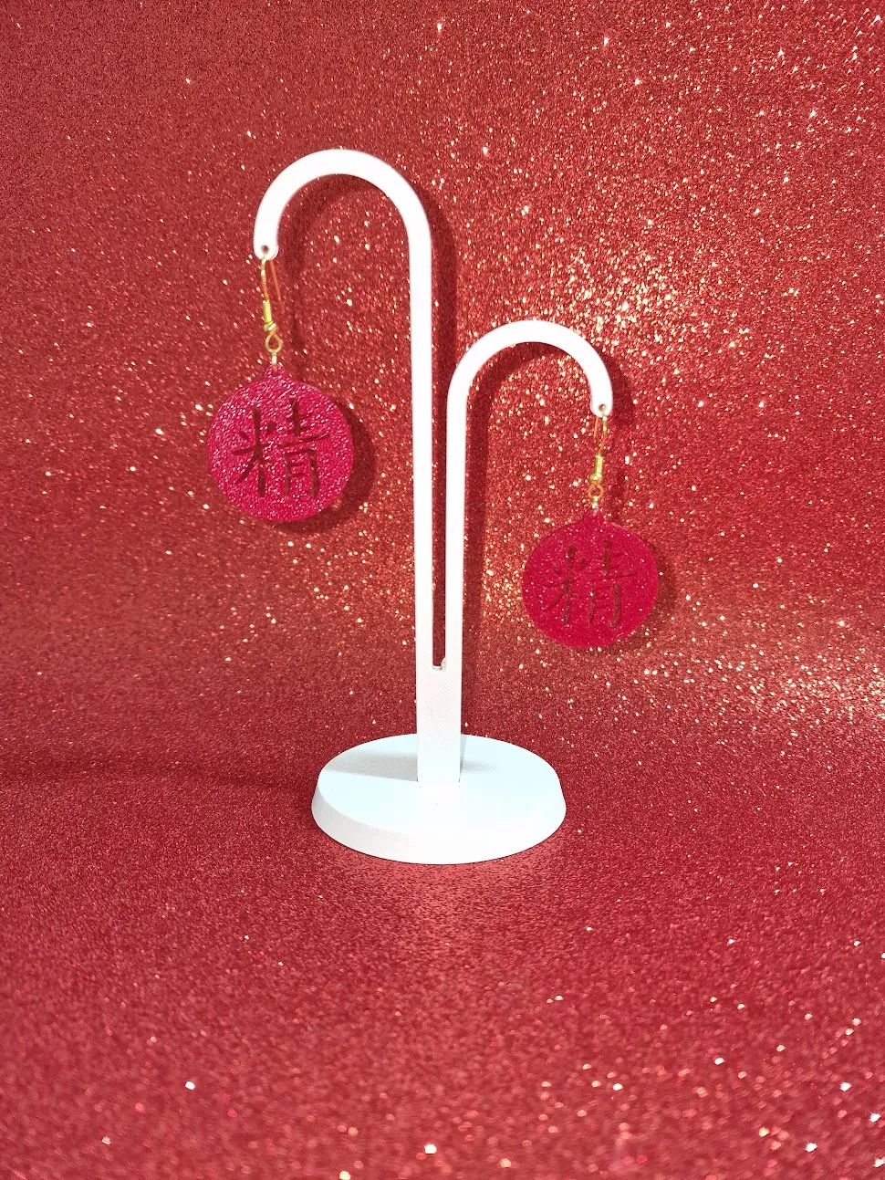Kanji spirit earrings view 3