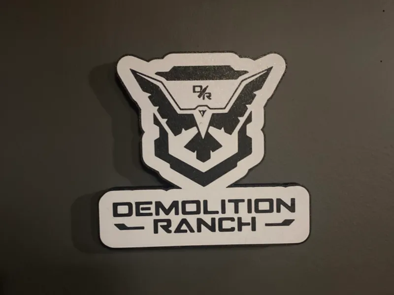demolition ranch lightbox wall sign 