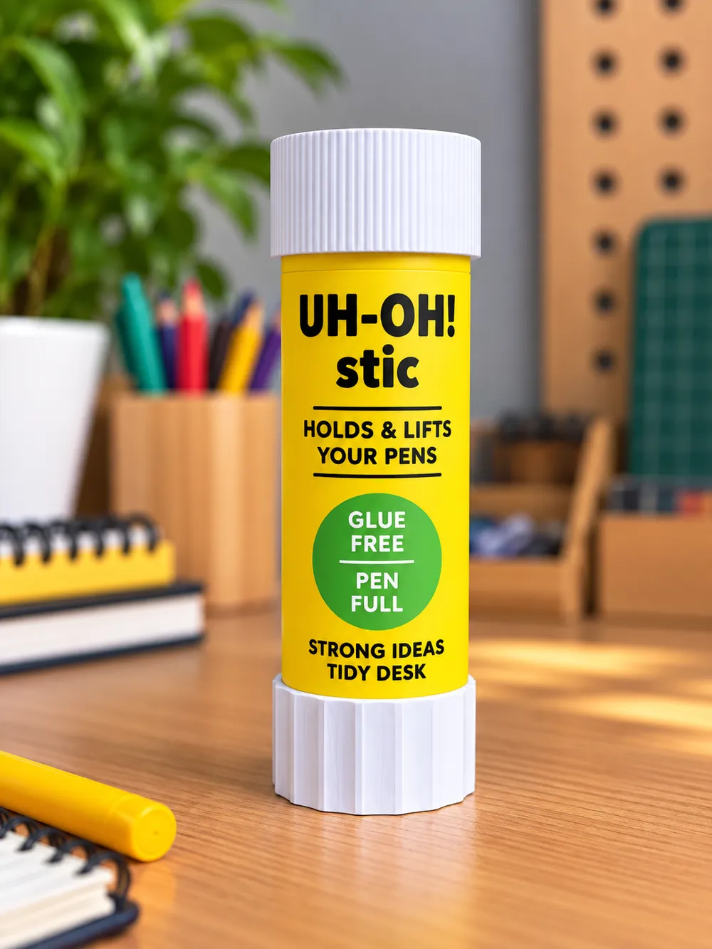 Thingiverse Pen Rack Giant Glue Stick Pen Holder - HU-OH! Edition - Free 3D Print Model ...