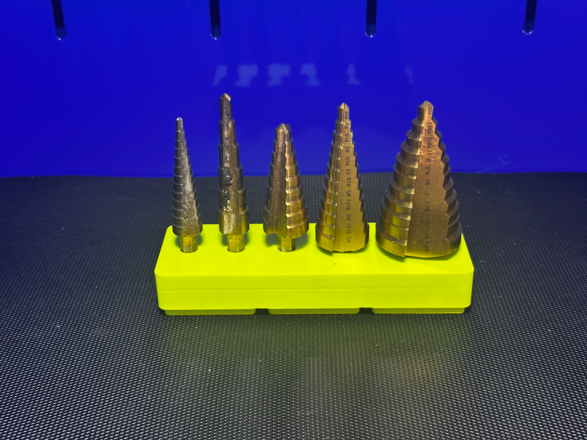 Gridfinity Harbor Freight Step Drill Bit Tray