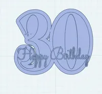 30. Happy Birthday Geschenkstecker