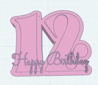12. Happy Birthday Geldgeschenkstecker 16mm Bohrung