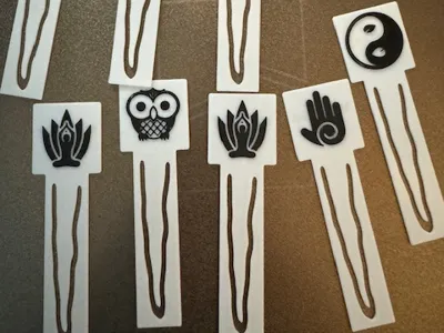 Bookmarks , owl, buddha , hand, ying yang