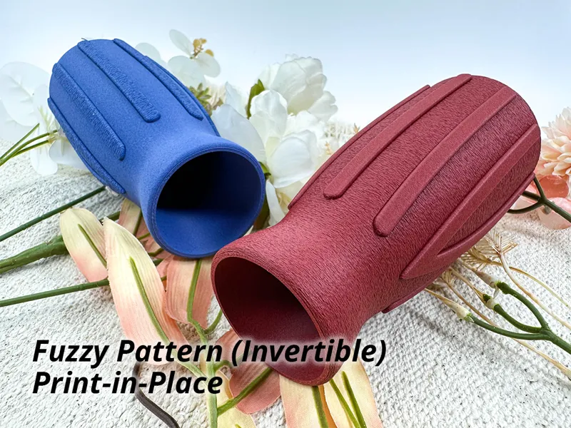 Twin Fuzzy Pattern Vase 15cm (Multi Texture)