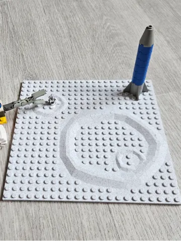 Tapa o cubierta: Brick LEGOs baseplate - Lunar / asteroid landscape — vista de referencia 2