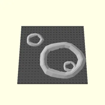 Tapa o cubierta: Brick LEGOs baseplate - Lunar / asteroid landscape — vista de referencia 4