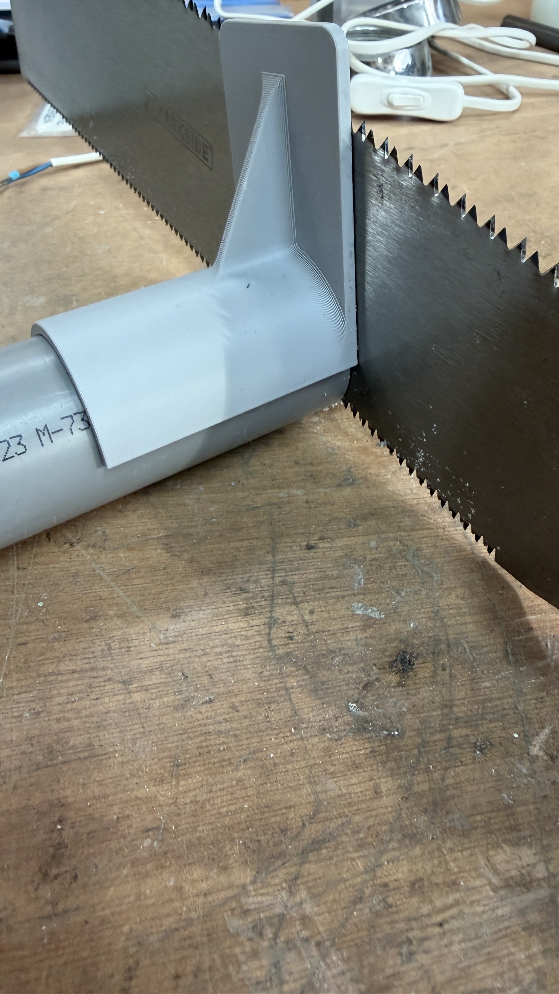32/40/50 mm PVC pipe right-angle saw guide - Free 3D Print Model ...