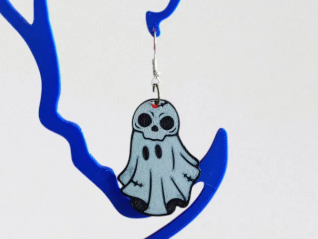 Skull Ghost Multicolor Earrings