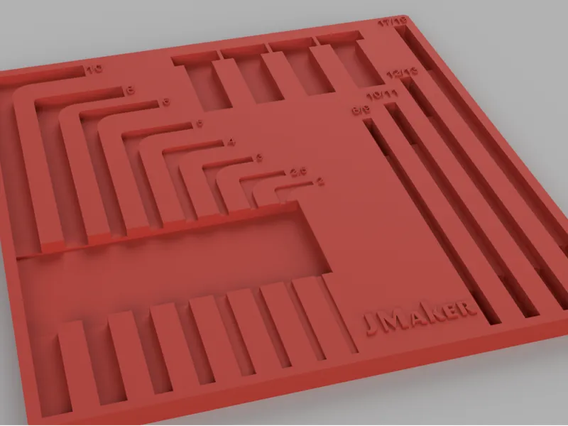 Tool Organizer for Allen Keys and Wrenches