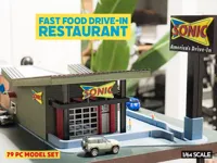 Fast Food Drive-In Model Set - All Parts