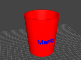 Parametric Plastic Cup Holder with Custom Text