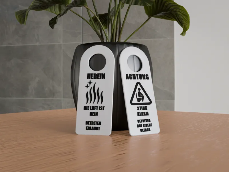 Badezimmer Status-Schild