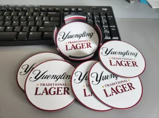 Yuengling Lager coasters, beer 