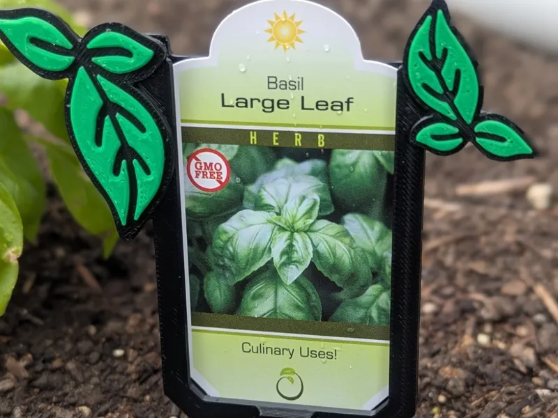 Plant label holder for gardening. (Macore style)