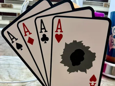 Four Aces with Gunshot Lightbox