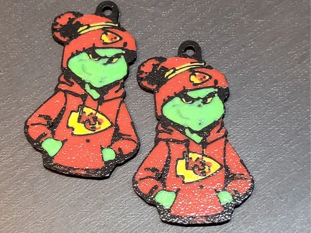 Grinch Chiefs Earrings