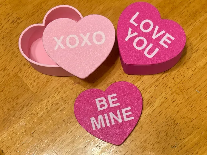 Heart candy box, customizable