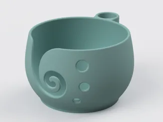 Yarn Bowl with Holder for Scissors or Needles