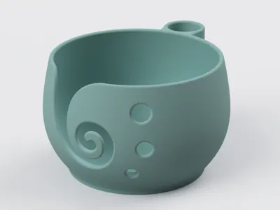 Yarn Bowl with Holder for Scissors or Needles