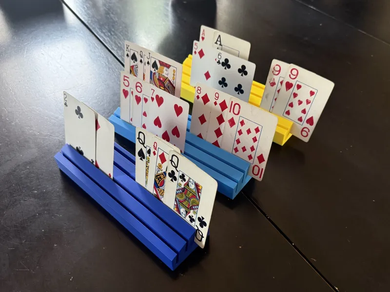 Four Tier Playing Card Holder Wedge 