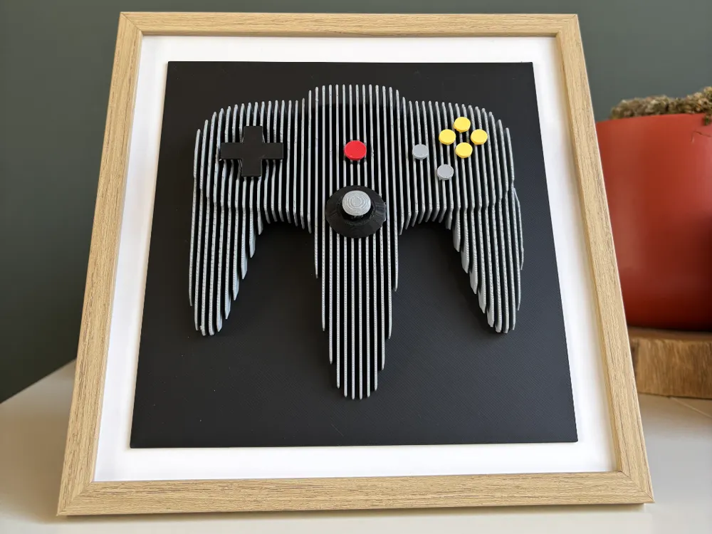 Controller Nintendo 64 layered sculpture by Slevin MakerWorld: Download ...