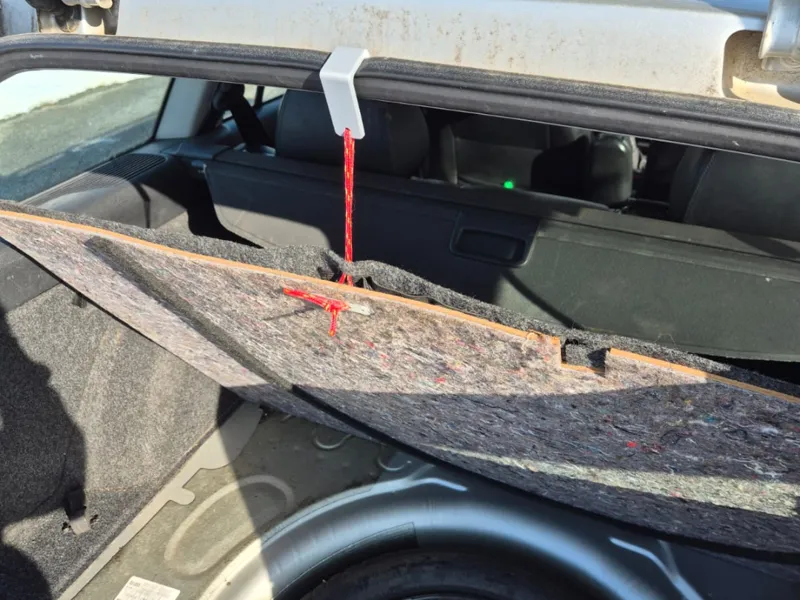 Hook for car trunk / boot floor