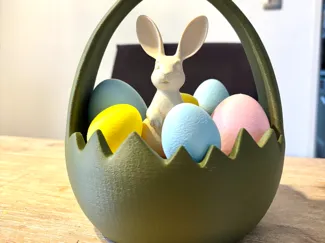 Osterdeko Korb in Eier Form