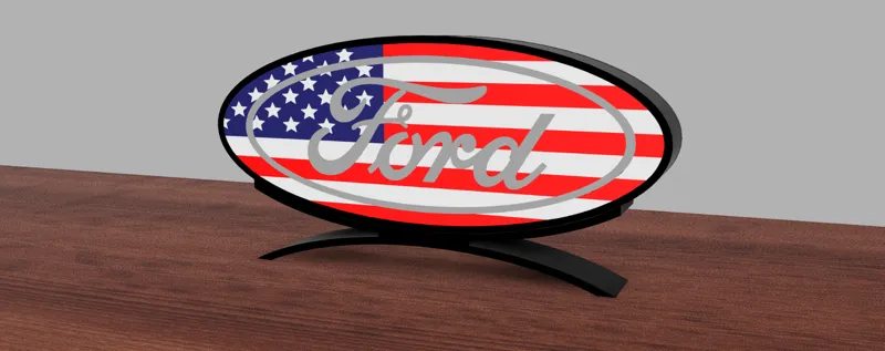 Ford American Flag Light Box