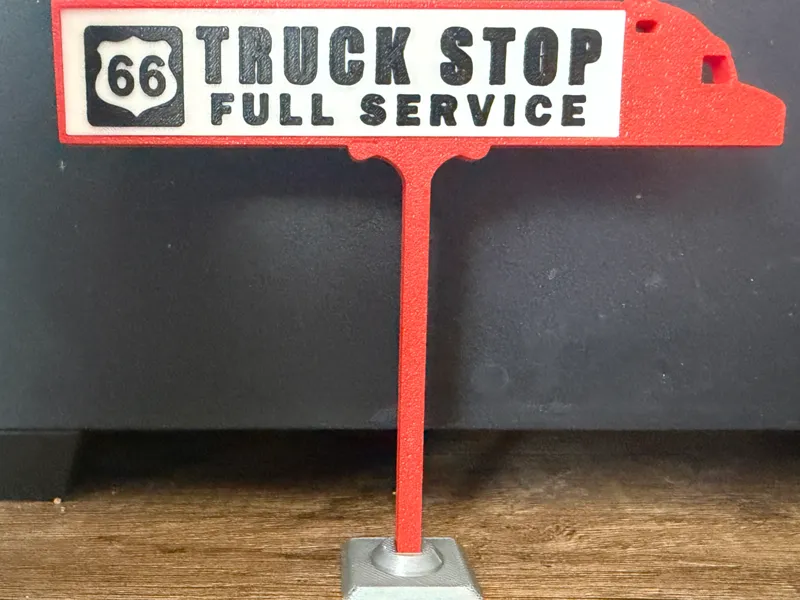 1/64 truck stop sign 