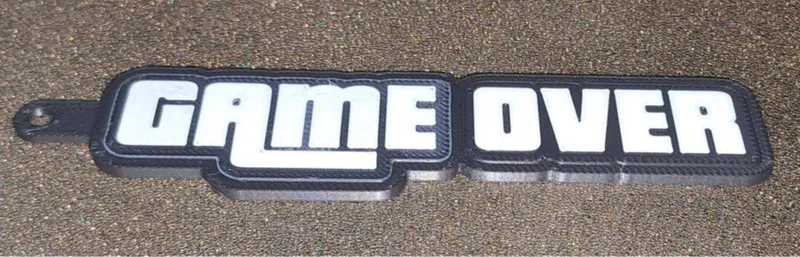 GAME OVER - GTA style keychain