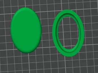 Open oval container