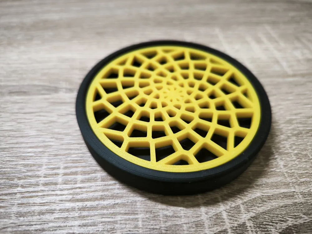 Geomoetric Inset Pattern Coaster Set - Base and 9 Geometric Inserts - Free 3D Print ...