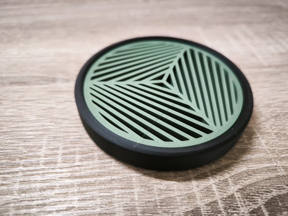 Geomoetric Inset Pattern Coaster Set - Base and 9 Geometric Inserts - Free 3D Print ...