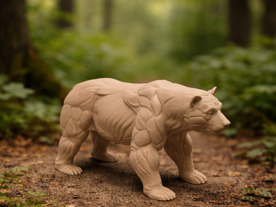Grizzly Bear Muscle Anatomy Paint Markers Brushes